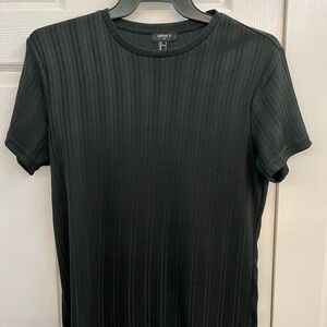 Forever 21 SM Black Short Sleeve Ribbed Tee